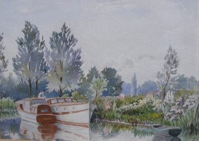 "Moorings in Dyke Brundall" by Philippa Miller