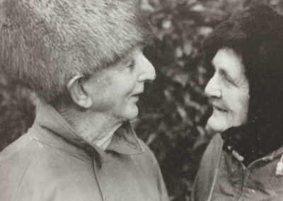 Ted Ellis wearing his fur hat